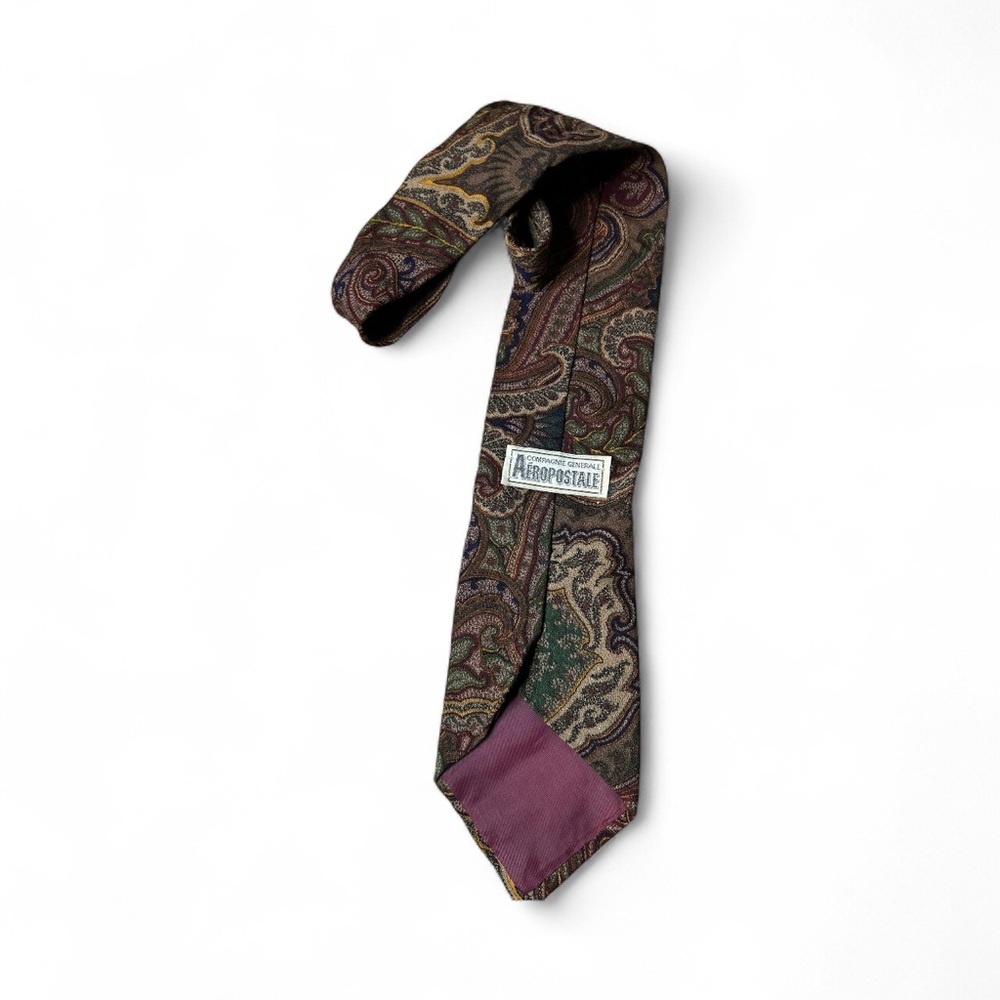 VTG‎ Compagnie generale aeropostale tie Measures Approx 60” x 4” Big and tall - Picture 2 of 3